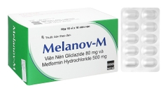 Melanov-M 80mg/500mg trị tiểu đường tuýp 2 không phụ thuộc insulin (10 vỉ x 10 viên)