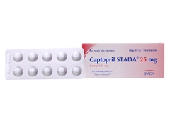 Thuốc điều trị cao huyết áp Captopril Stada 25mg