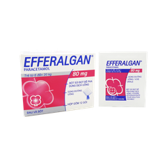 Efferalgan Thuốc Giảm Đau Hạ Sốt 80mg Hộp 12 Gói Sủi