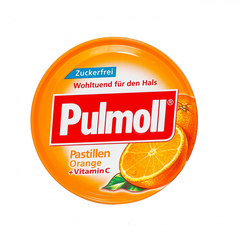 Kẹo Ngậm Ho Không Đường Vị Cam Pulmoll Orange+ Vitamin C Hộp 50g