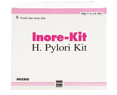 Thuốc Inore-Kit H. Pylori Kit Micro điều trị viêm dạ dày mãn tính, loét dạ dày và tá tràng (7 vỉ x 6 viên)