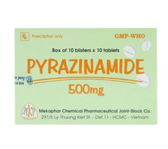 Thuốc Pyrazinamide 500mg Mekophar điều trị bệnh lao phổi (10 vỉ x 10 viên)