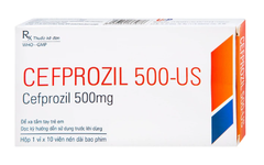 Thuốc Cefprozil 500-US điều trị nhiễm khuẩn (1 vỉ x 10 viên)