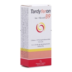 Thuốc điều trị dự phòng thiếu sắt, Acid Folic trong thời kỳ có thai Tardyferon B9