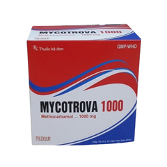 Thuốc Mycotrova 1000 - Điều trị co thắt đau nhức cơ (10 vỉ x 10 viên)