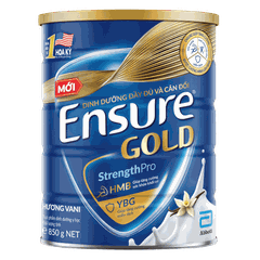 Sữa bột Ensure Gold Abbott hương vani bổ sung dinh dưỡng, vitamin, khoáng chất cho cơ thể (850g)
