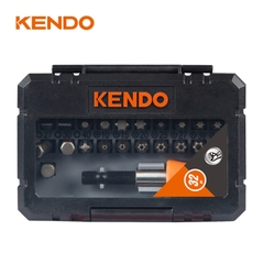 Bộ mũi vít nhiều màu kèm đầu nối bằng thép S2 32 chi tiết Kendo - 32203235
