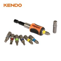 Bộ mũi vít nhiều màu kèm đầu nối bằng thép S2 32 chi tiết Kendo - 32203235