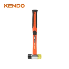 Búa cao su 2 đầu vàng đen 40mm cán sợi thủy tinh Kendo - 25513