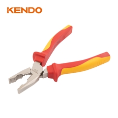Kìm cách điện 1000V VDE bằng thép Cr-V kích thước 180mm Kendo - 11002