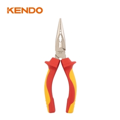 Kìm nhọn cách điện 1000V VDE bằng thép Cr-V kích thước 200mm Kendo - 11032