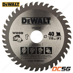 Lưỡi cưa gỗ 110mm x 40T DeWALT DW03410-B1