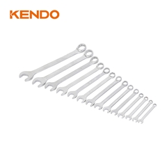 Bộ cờ lê 2 đầu vòng miệng bằng thép CrV 14 cái (6 - 24mm) Kendo - 15246
