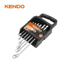 Bộ 6 cái cờ lê kết hợp vòng miệng bằng thép CrV (6-8-10-12-14-17mm) Kendo - 15412
