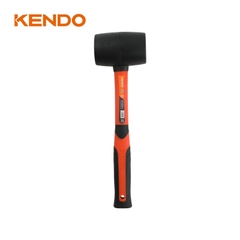 Búa cao su đầu đen 450g/ 160z tay cầm bằng sợi thủy tinh Kendo - 25502