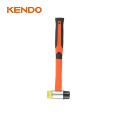 Búa cao su 2 đầu vàng đen 40mm cán sợi thủy tinh Kendo - 25513
