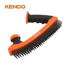 Bàn chải sợi thép 5x32 hàng tay cầm mềm dễ dàng cầm nắm Kendo - 31401