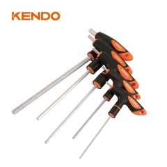 Bộ chìa khóa đầu lục giác tay cầm chữ T chất liệu thép CrV (5 cái/ bộ) Kendo - 20779