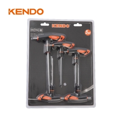 Bộ chìa khóa đầu hoa thị tay cầm chữ T chất liệu thép CrV (5 cái/ bộ) Kendo - 20780