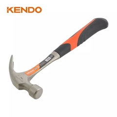 Búa nhổ đinh nguyên khối 600g, có nam châm giữ đinh, tay cầm bọc nhựa Kendo - 25152