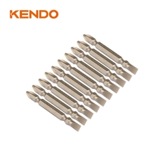 Mũi vít 2 đầu bằng  thép S2 PH2-SL6 × 65mm (10 cái/ bộ) Kendo - 25404732