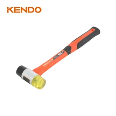 Búa cao su 2 đầu vàng đen 35mm cán sợi thủy tinh Kendo - 25512
