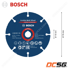 Đĩa cắt gỗ đa năng 76x10mm Expert Carbide Multi Wheel Bosch 2608901196