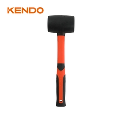 Búa cao su đầu đen 450g/ 160z tay cầm bằng sợi thủy tinh Kendo - 25502