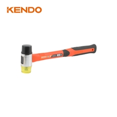 Búa cao su 2 đầu vàng đen 40mm cán sợi thủy tinh Kendo - 25513