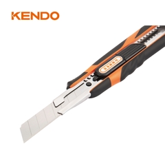 Dao rọc giấy 18mm lưỡi tự rút siêu an toàn Kendo - 30611