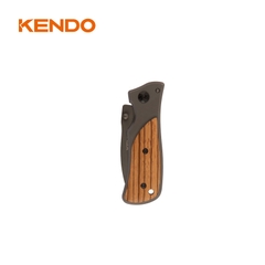 Dao tiện ích gấp gọn chất liệu thép không gỉ với tay cầm bọc gỗ 165mm Kendo - 30928