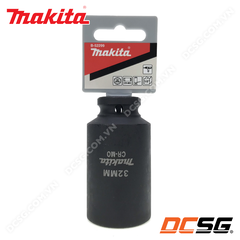 Đầu tuýp đen dài 81.5mm thép CR-MO cho máy siết bu lông 1/2 inch Makita