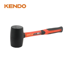 Búa cao su đầu đen 450g/ 160z tay cầm bằng sợi thủy tinh Kendo - 25502