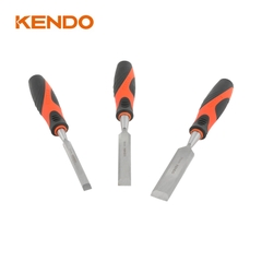 Bộ đục gỗ 3 cái tay cầm bọc nhựa Kendo -85121