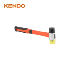 Búa cao su 2 đầu vàng đen 40mm cán sợi thủy tinh Kendo - 25513