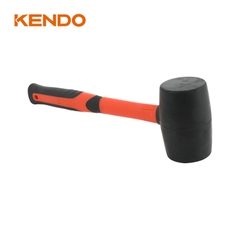 Búa cao su đầu đen 450g/ 160z tay cầm bằng sợi thủy tinh Kendo - 25502