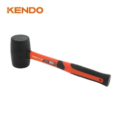 Búa cao su đầu đen 450g/ 160z tay cầm bằng sợi thủy tinh Kendo - 25502