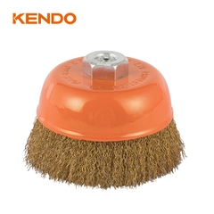 Chổi cước đánh rỉ sét 100mm sợi đồng thau M14x2mm Kendo - 76000429