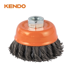 Chổi cước đánh rỉ sét 75mm sợi thép xoắn M14x2mm Kendo - 76002729