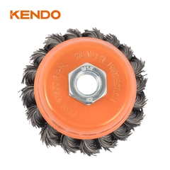 Chổi cước đánh rỉ sét 75mm sợi thép xoắn M14x2mm Kendo - 76002729