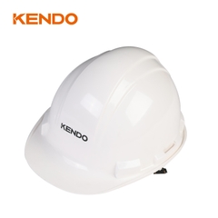 Mũ bảo hộ an toàn màu trắng bằng nhựa PE Kendo - 76011