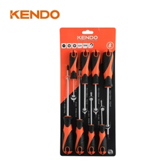Bộ tua vít 8 cái (đầu PH, PZ và dẹp) Kendo - 85115