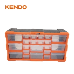 Tủ nhựa đựng linh kiện 22 ngăn kích thước 49.5 x 16 x 25.5 cm Kendo - 90247