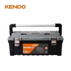 Hộp nhựa đựng dụng cụ có ngăn đựng vít bên trên kích thước 65.6 × 28.5 × 27 cm Kendo - 90273