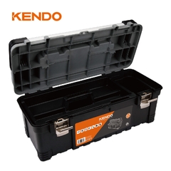 Hộp nhựa đựng dụng cụ có ngăn đựng vít bên trên kích thước 65.6 × 28.5 × 27 cm Kendo - 90273