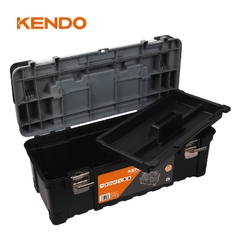 Hộp nhựa đựng dụng cụ có ngăn đựng vít bên trên kích thước 65.6 × 28.5 × 27 cm Kendo - 90273