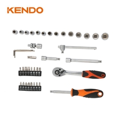 Bộ đầu tuýp và cần siết 1/4 inch 42 chi tiết Kendo - 90562