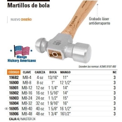 Búa gò 8oz/230g MB-8 Truper 16900