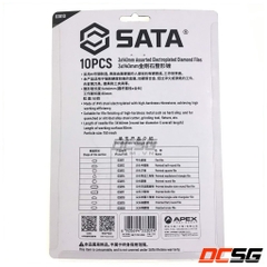 Bộ giũa hợp kim 3.0x140mm Sata 03810 (10 chi tiết)