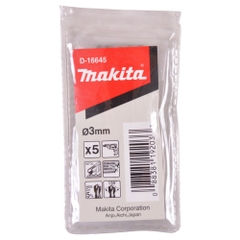 Mũi khoan Inox 3.0x61mm Hss-Co 5% (5 mũi/bộ) Makita D-16645